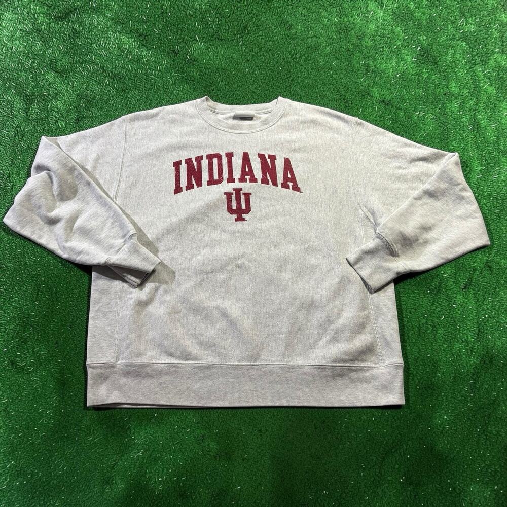 Champion Reverse Weave Indiana University Hoosiers Sweatshirt Gray XL